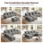 122" Waterproof Chenille U-shape Sofa With Collapsible Table, 4-seat Sectional Upholstered Couch With Two Ottomans For Living Room, Apartment-1475074981