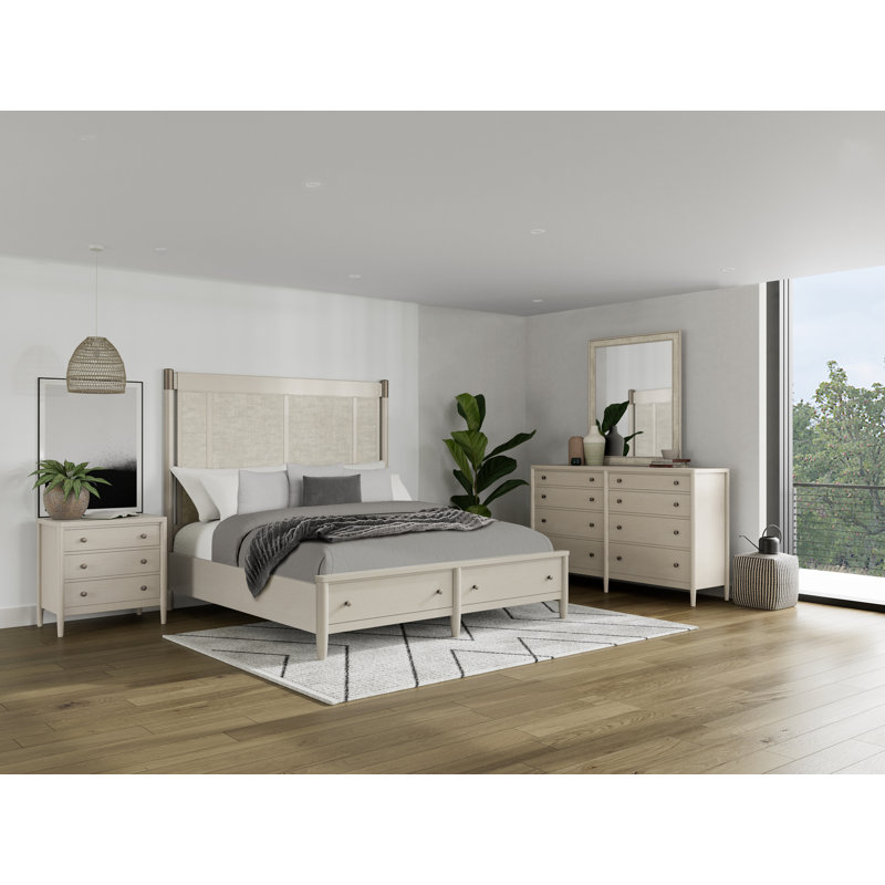 Shannen Storage Bed Frame With Dresser And Nightstand Set, Queen