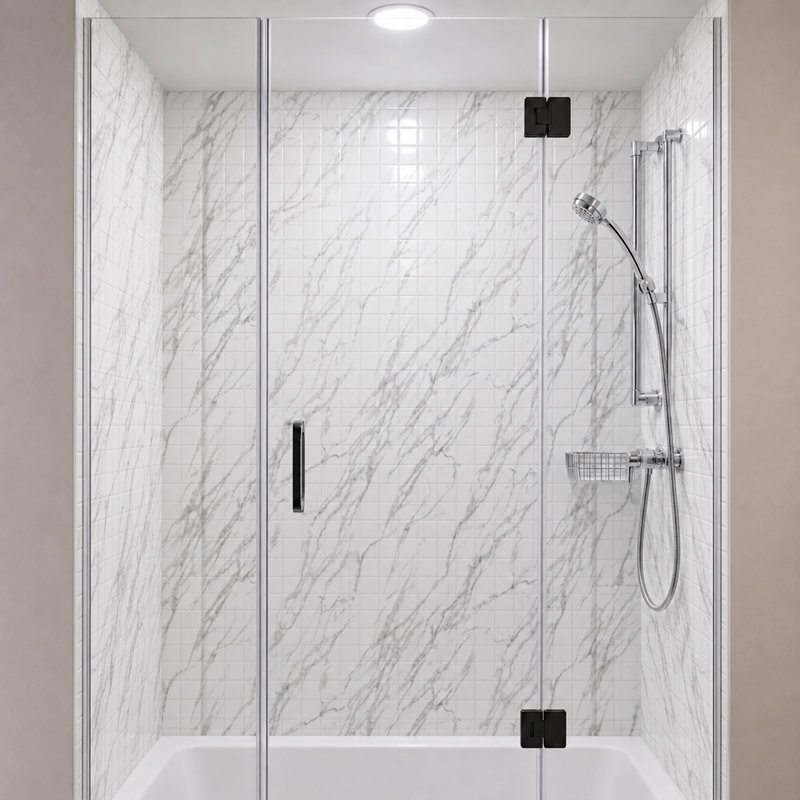 Aloha - MirroFlex - Panneaux muraux de baignoire et douche, Marble