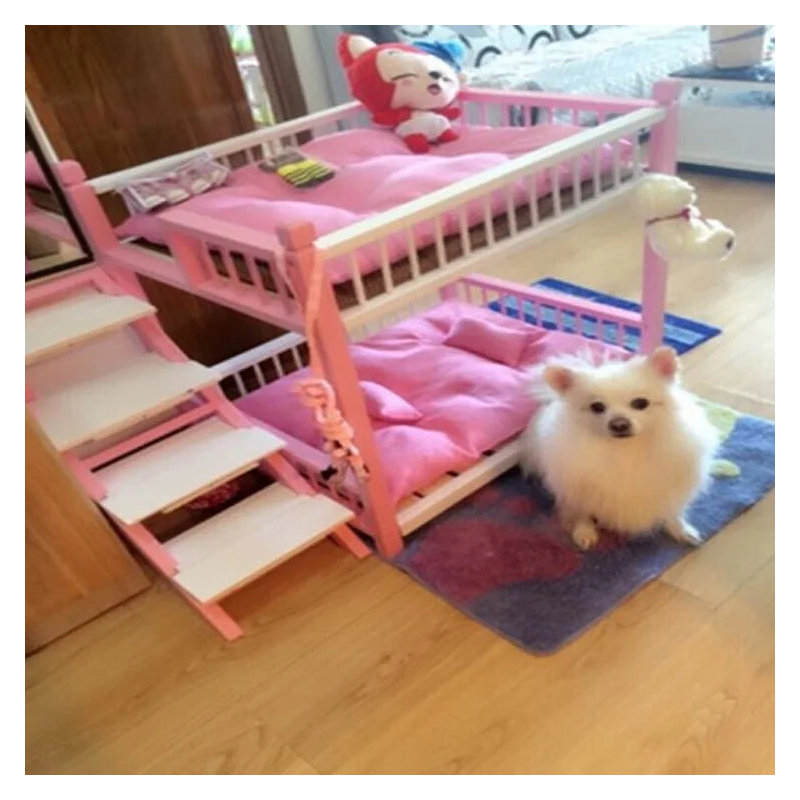 Lachlan Fiber Pet Bed, Pink, 27.55 cm H x 20.47 cm W x 26.38 cm D