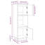 Highboard 38X35x117 Cm Solid Wood Pine-1606436328