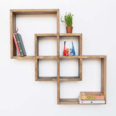 Sanni 5 -Piece Solid Wood Floating Shelf