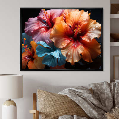 Hibiscus coloré et moderne II sur toile