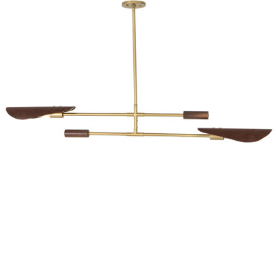 Luminaire suspendu linéaire à 2 lumières pour îlot de cuisine Bramwell Daisee