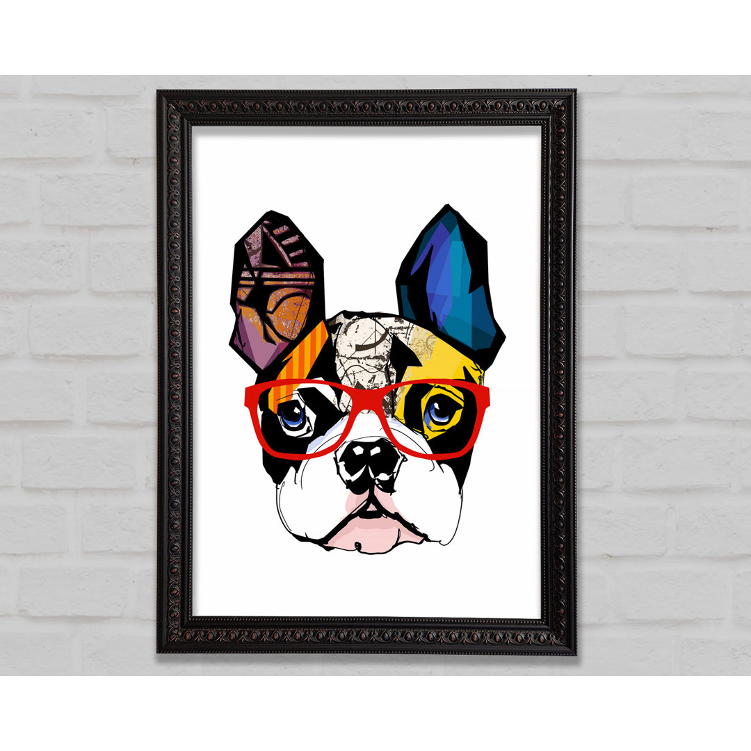 Popart Französische Bulldogge Pooch - Einzelner Bilderrahmen Kunstdrucke