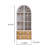 Arched Iron Cabinet with Glass Door