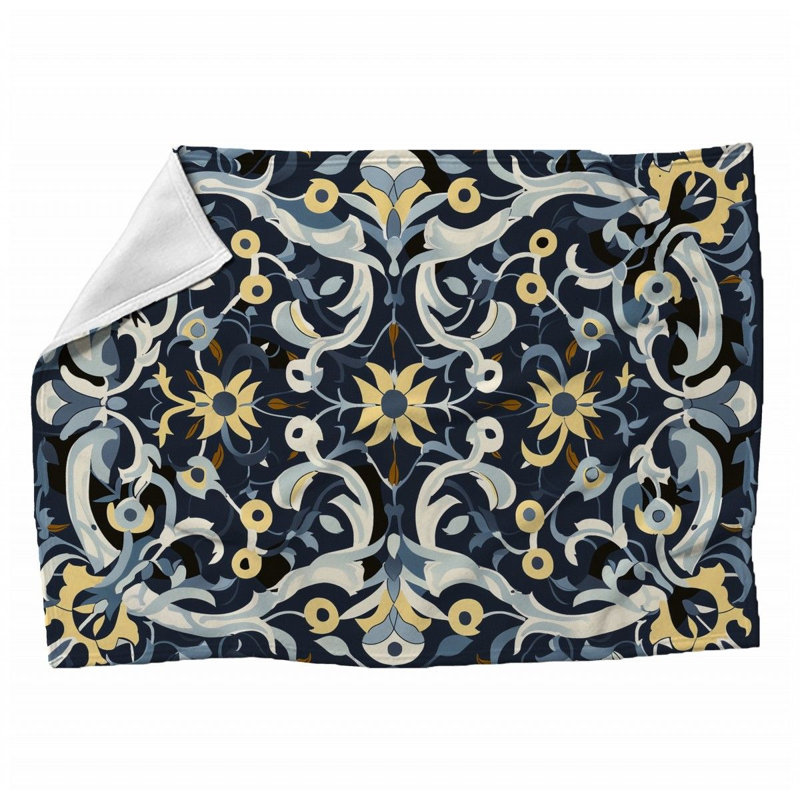 Floral Blend Machine Printed Throw Blanket, Throw