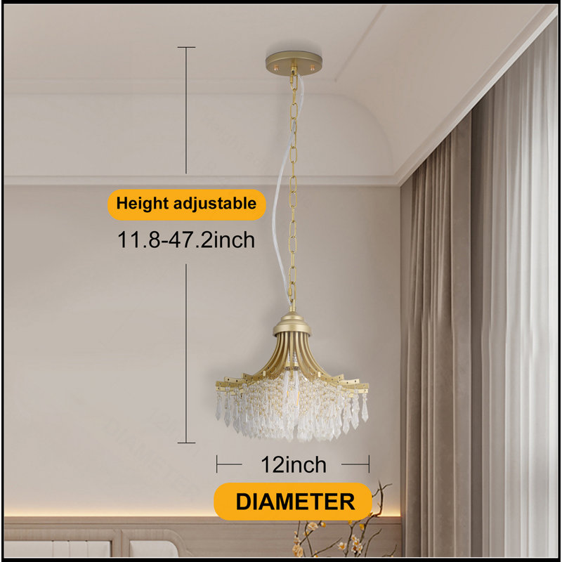 Lustre suspendu 11,75 "Dia X 10" H