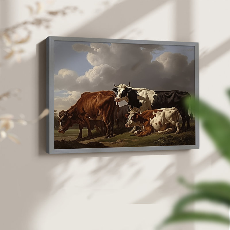Faune - XXXIX - Reproduction encadrée - Restickable, Gris, H 22 po x l 28 po