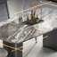 Grey Luxury Marble Rectangular Dining Table Sets-104254949-125118738