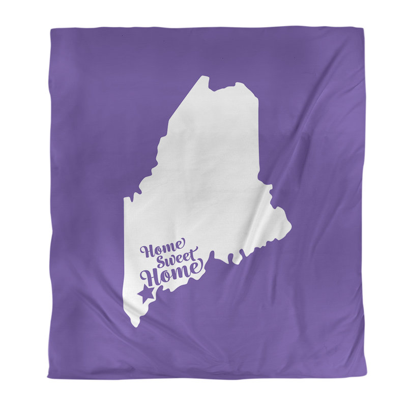 Housse de couette simple pour ma maison me Portland, Microfibre, Housse de couette pour grand lit, Mauve
