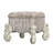 Armless Vanity Seat With Decorative Nailhead Trim And Construction Bone White Bedroom Stool Upholstery Comfortable