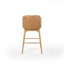 Tabouret de comptoir pivotant en cuir véritable Noren