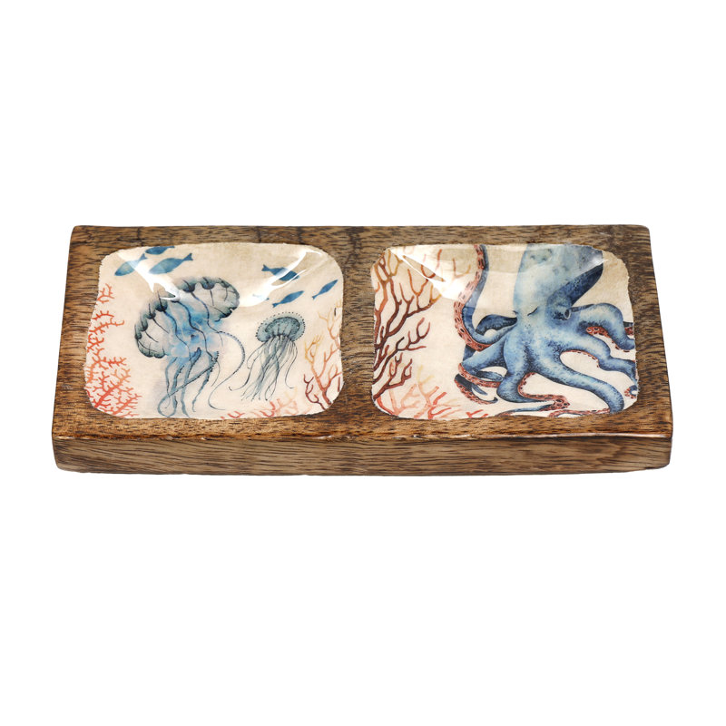 Ocean Enamelled Double Tray