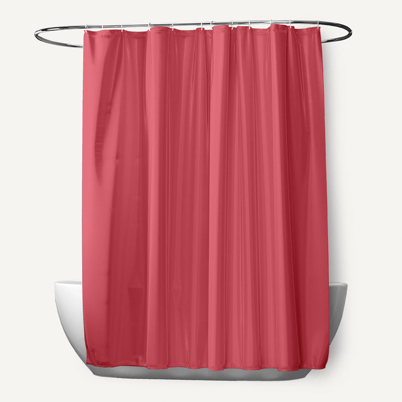 Rideau de douche simple Ke Wilson, Corail