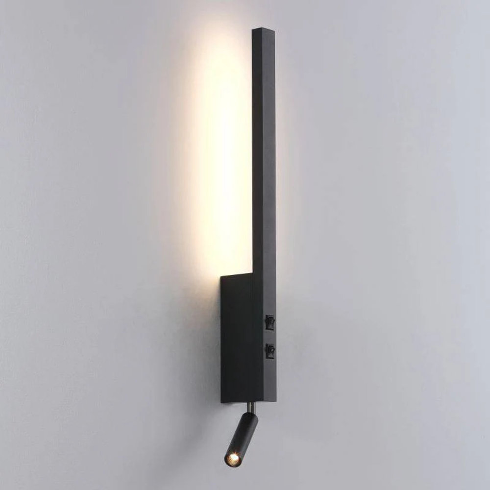 UltraBeam 5 Watt Black LED Bedside Light With Adjustable Reading Light