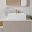 Dublin 510mm x 310mm White Rectangular Countertop Basin Bathroom Sink with Overflow