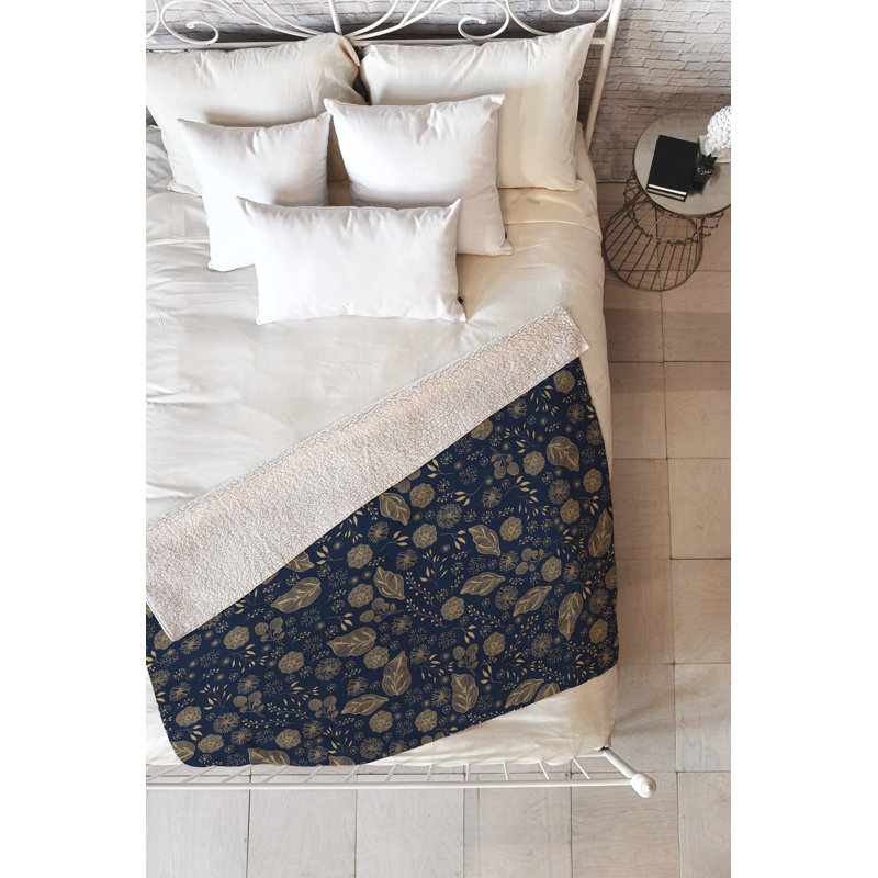 Iveta Abolina Throw Blanket, 80" L x 60" W, Blue