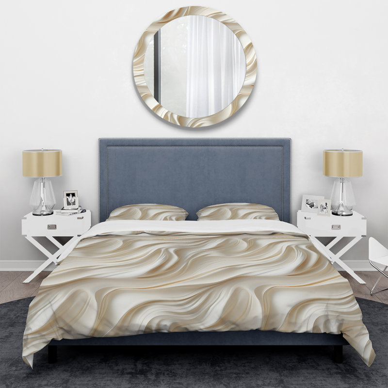 Sculptural Elegance II - Ensemble de housse de couette abstrait - Microfibre de polyester