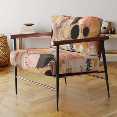 Chaise avec accoudoirs et fauteuil d'appoint rembourrés Afro Dream