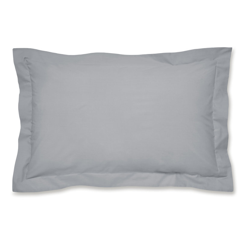 Easy Iron Percale Oxford Pillowcase, Grey