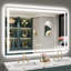 Miroir de meuble-lavabo à DEL avec fonction de mémoire, 3 températures de couleur et éclairage à intensité variable-534123060-534123059
