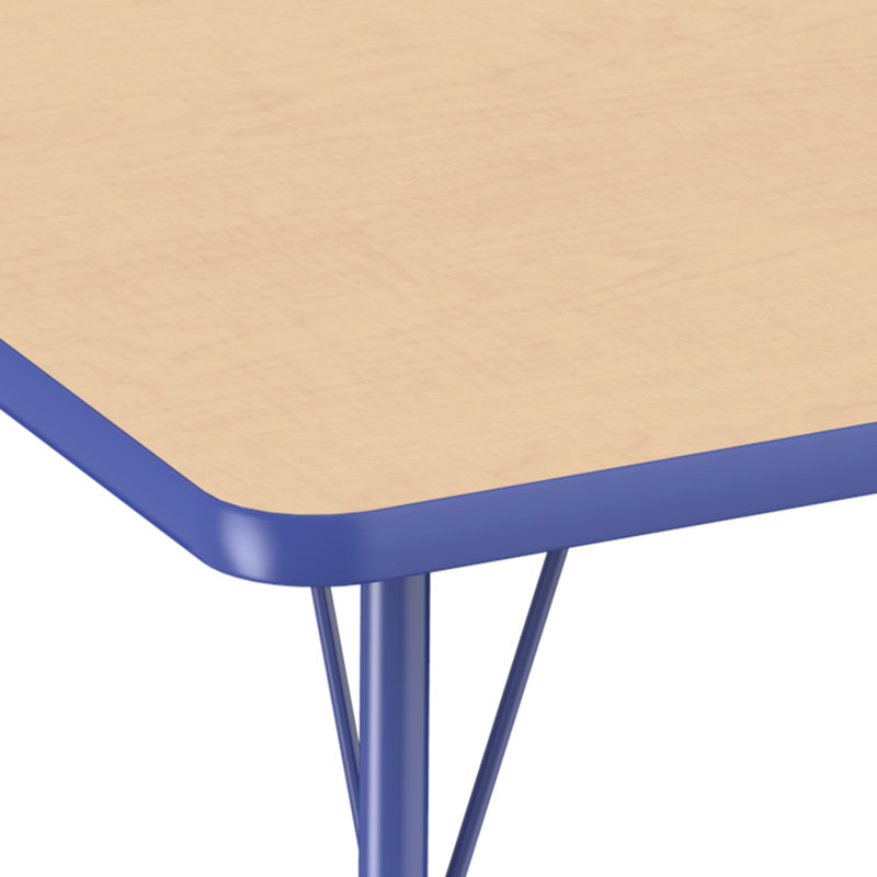 Laminate Adjustable Rectangle 6 Students Activity Table, Blue
