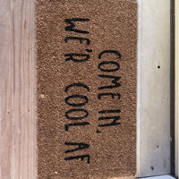 Evergreen Enterprises, Inc 16x28 Outdoor Entryway Coir Doormat Come in,  We're Cool AF & Reviews