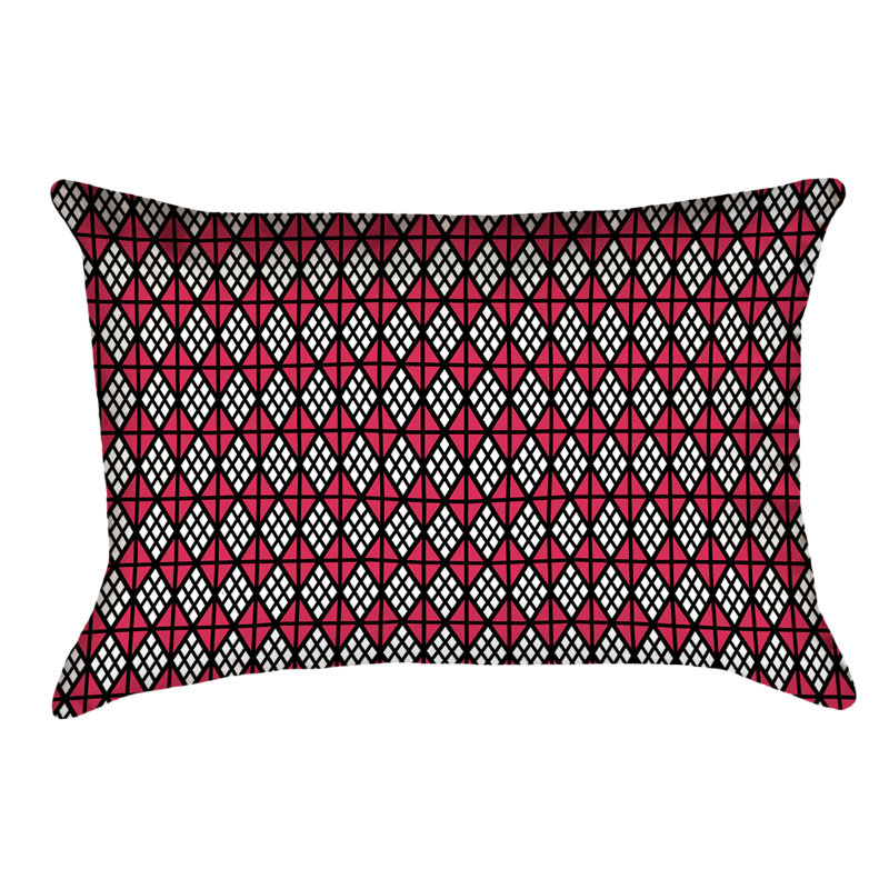 Coussin Katelyn Elizabeth, Faux lin, Rouge