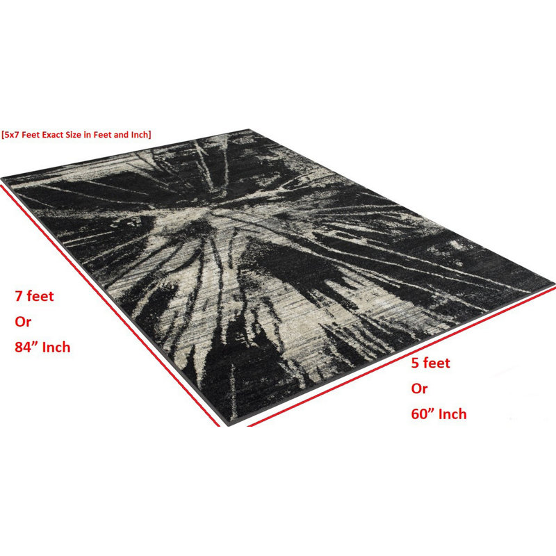 Hallsboro Abstract Indoor Rug, Rectangle 7'5" x 10'