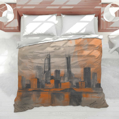 Édredon Orange City Skyline
