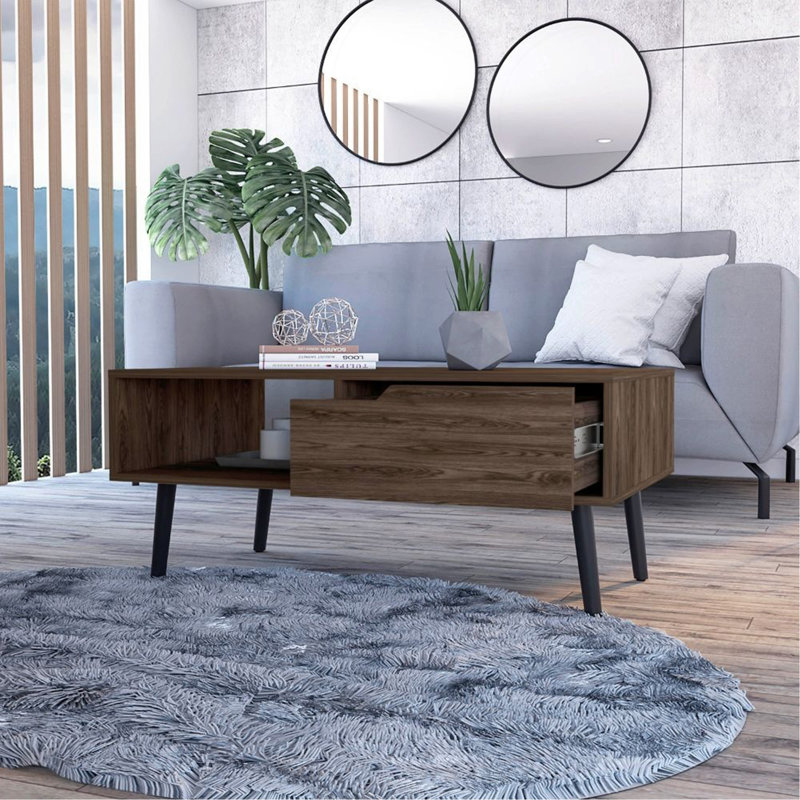 Coffee Table, One Open Shelf, One Drawer