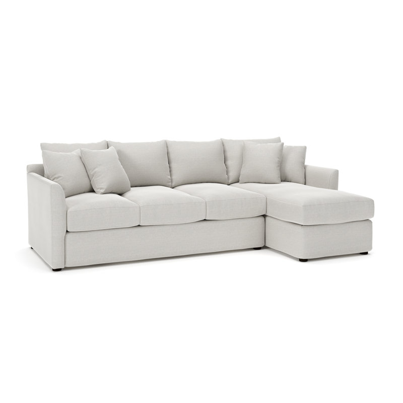 Canapé et chaise large 110 po Cecelia, Accoudoir à droite (vu de face), Tissage natté ivoire Drusky Sustain®