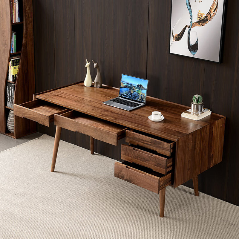 Modern minimalist and luxurious style desk, 29.92" H x 55.12" W x 27.56" D