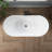 Tidal 60'' Acrylic Freestanding c Soaking Tub with Overflow Drain-128514567