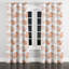 Rideaux abstraits - rideaux à œillets Terra Modern - orange et blanc - 1 panneau-1257085595-1257085594