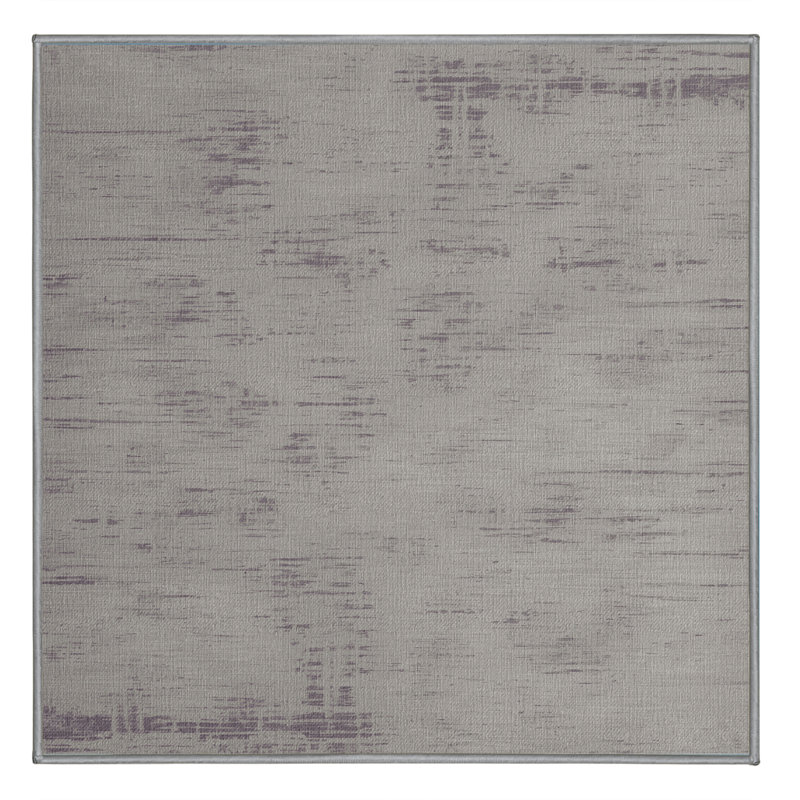 Tapis abstrait gris lavable à la machine, Carré 5 pi
