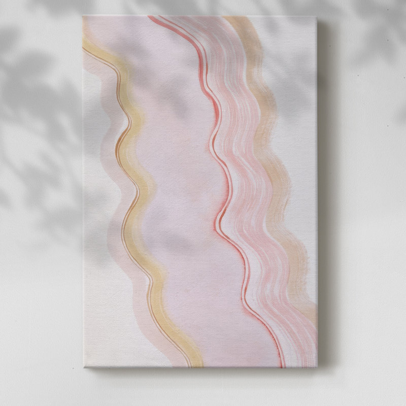Strawberry Ripples I - Cavas enveloppés de galerie, H 18 po x l 12 po