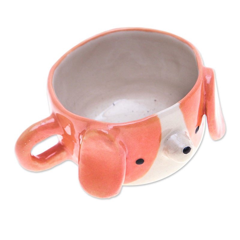 Trinx Handmade Beagle Demitasse Ceramic Espresso Cup
