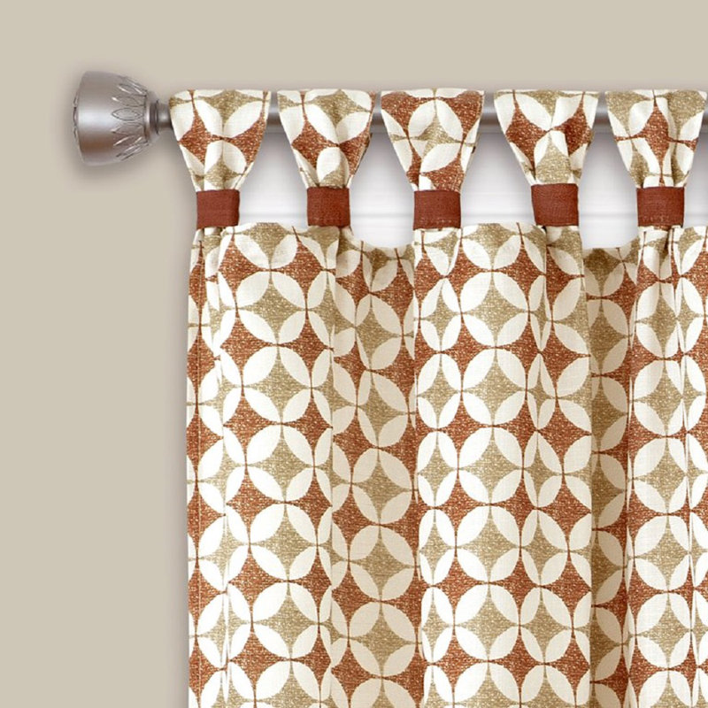 Abbieleigh Semi Sheer Curtain Single Panel, Spice, 50" W x 84" L