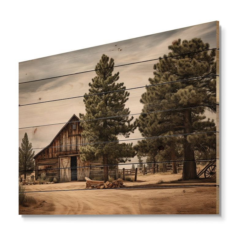 Pin avec charme rustique sur bois, H 10 po x l 20 po x P 0,78 po