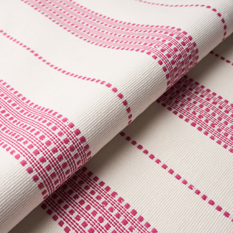 Tissu à rayures Lubeck, Rose