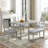 6-piece Dining Table Set With 4 Upholstered Chairs And Bench,dining table set,dining room set-277266658-277266668-277266659