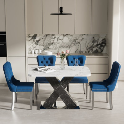 47.24''-63'' Extendable Dining Room Table Set