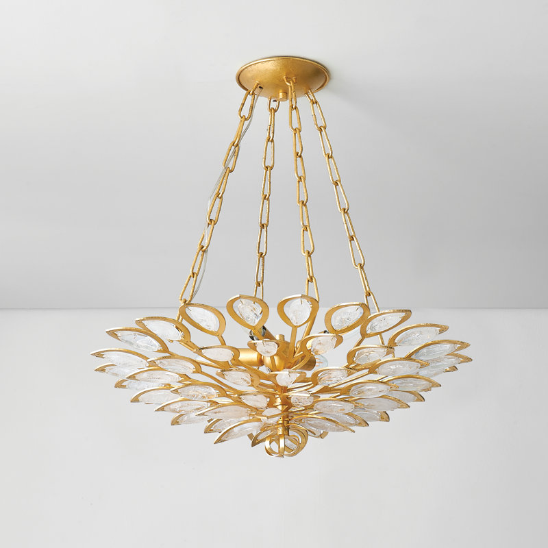 Vittoria 24" Seeded Glass Chandelier