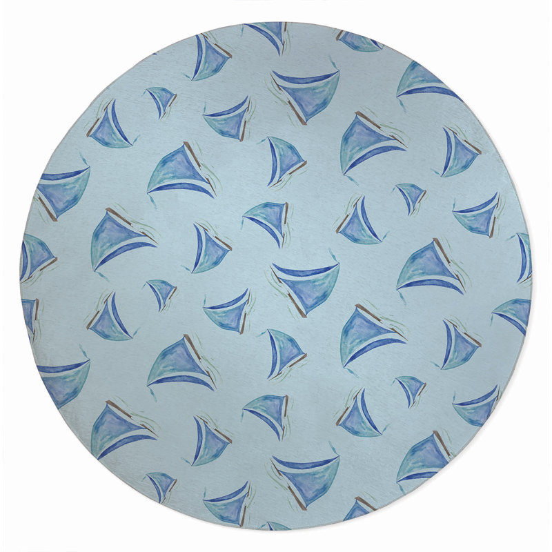 Tapis d'extérieur Summer, Rond 5 pi