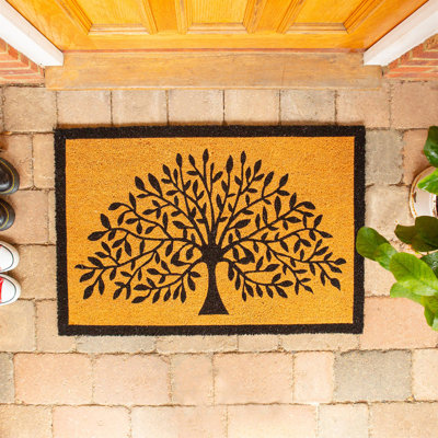 Nicola Spring - Coir Door Mats - Tree of Life - Set of 2