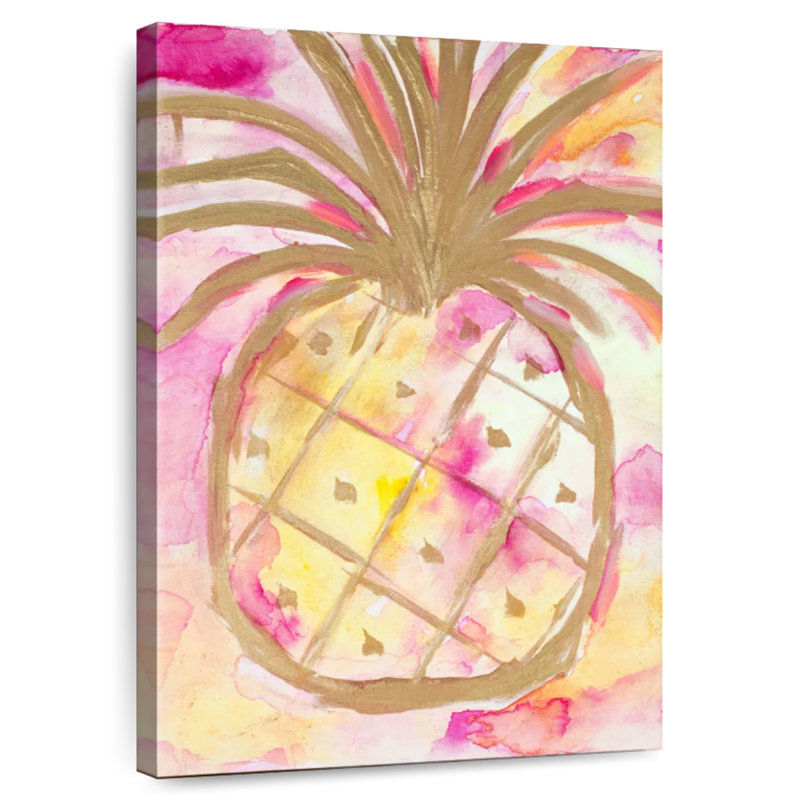Yarlin Pink Gold Pineapple, 30" H x 20" W