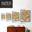 Impression florale vintage encadrée Cxxxii - bois massif-112350015-112350017
