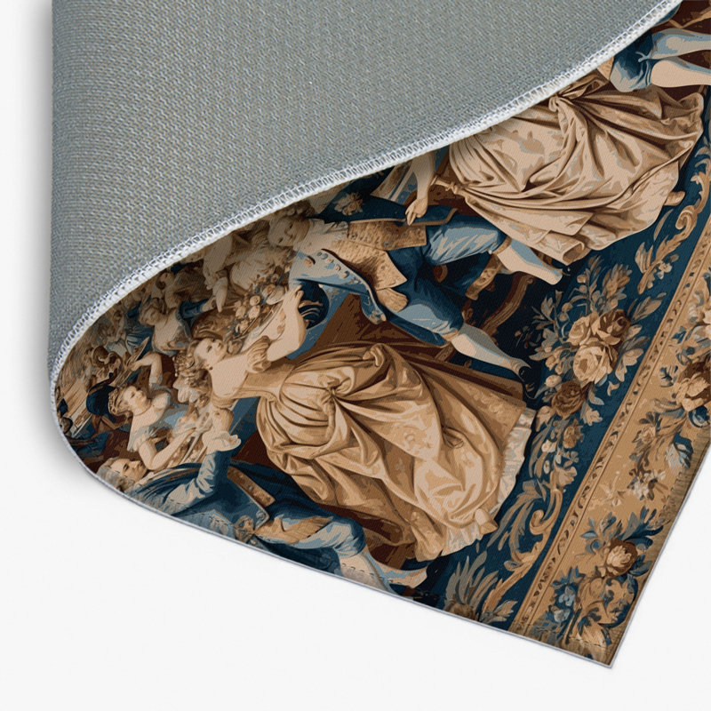 Tapis d'intérieur et d'extérieur gris français, Rectangle 4pi x 6 pi